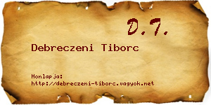 Debreczeni Tiborc névjegykártya